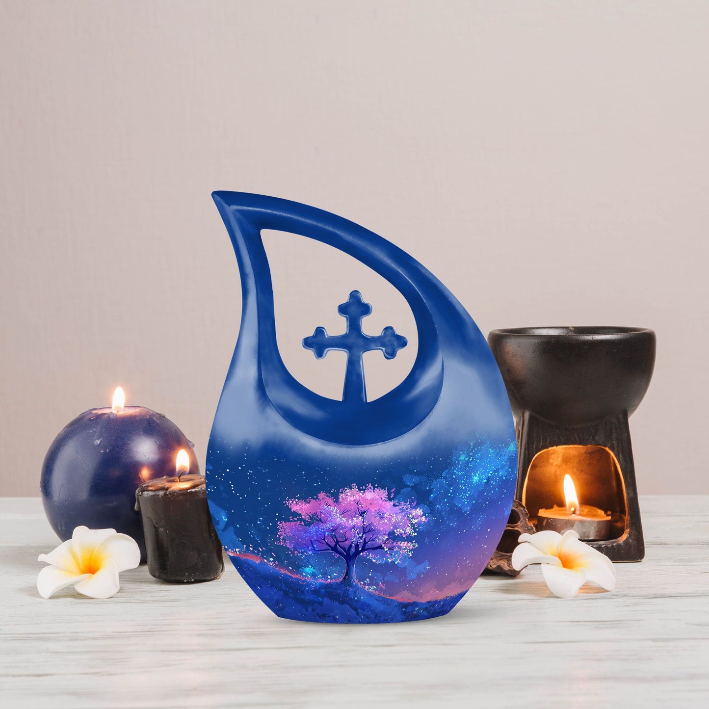 Galactic Sakura Fantasy cross drop urn