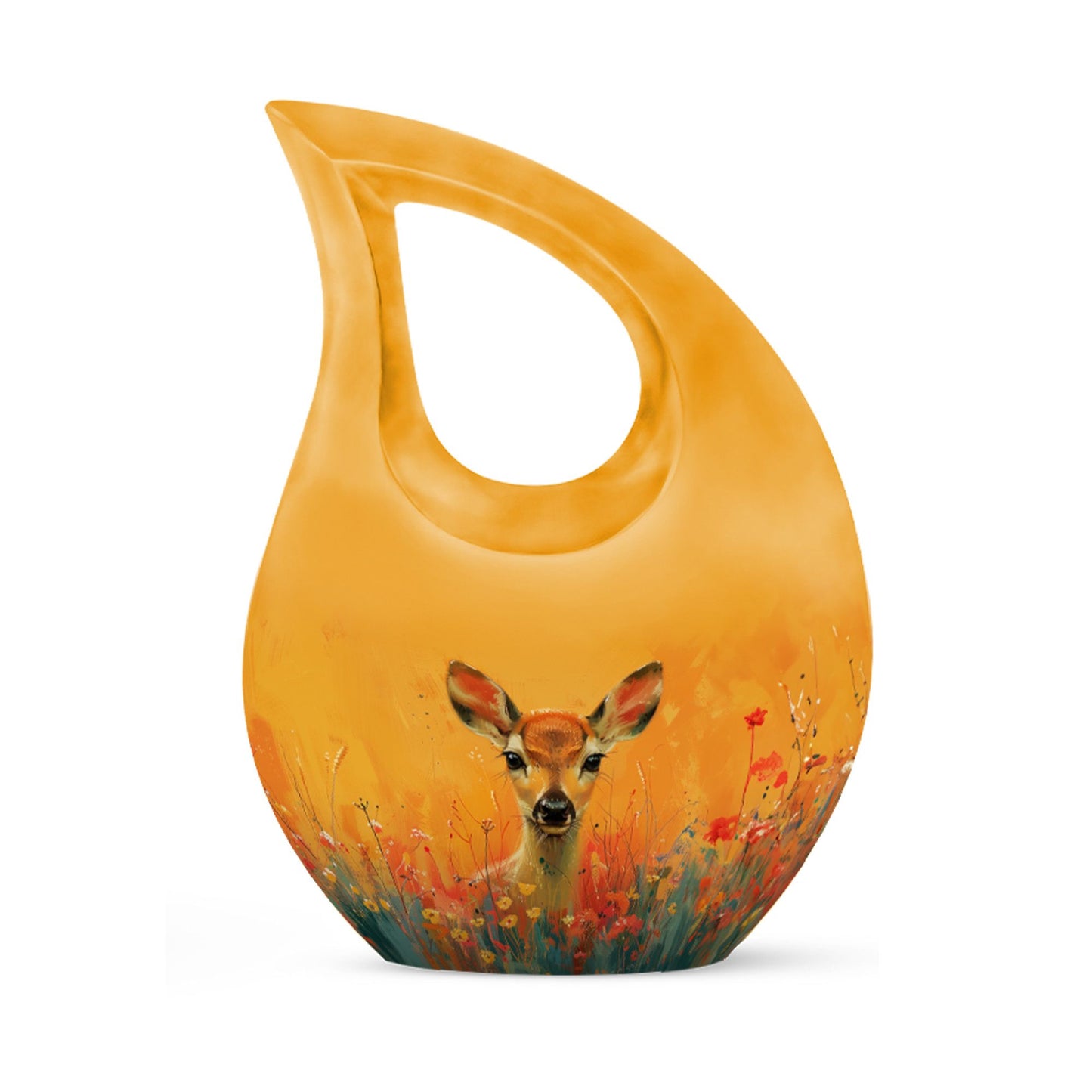 Personalized Deer Cremation Urn for Mom - 10-inch, 200 cu in - Yatskia