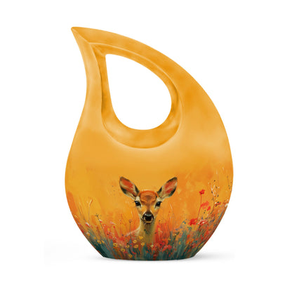 Personalized Deer Cremation Urn for Mom - 10-inch, 200 cu in - Yatskia