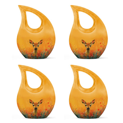 Personalized Deer Cremation Urn for Mom - 10-inch, 200 cu in - Yatskia
