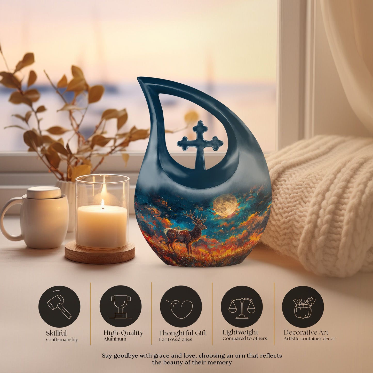Moonlit Stag Sonata Urn