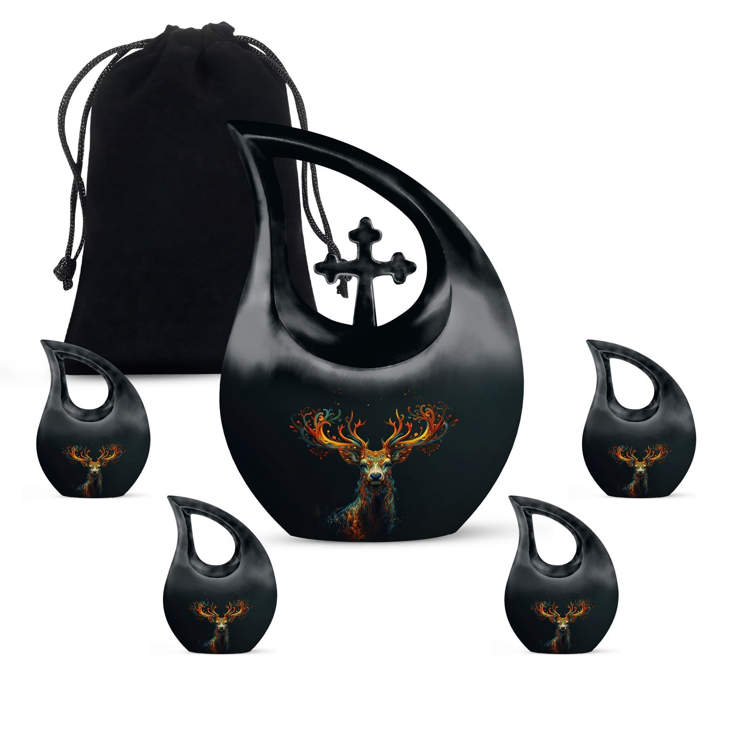 Mystical Flame Stag Urn