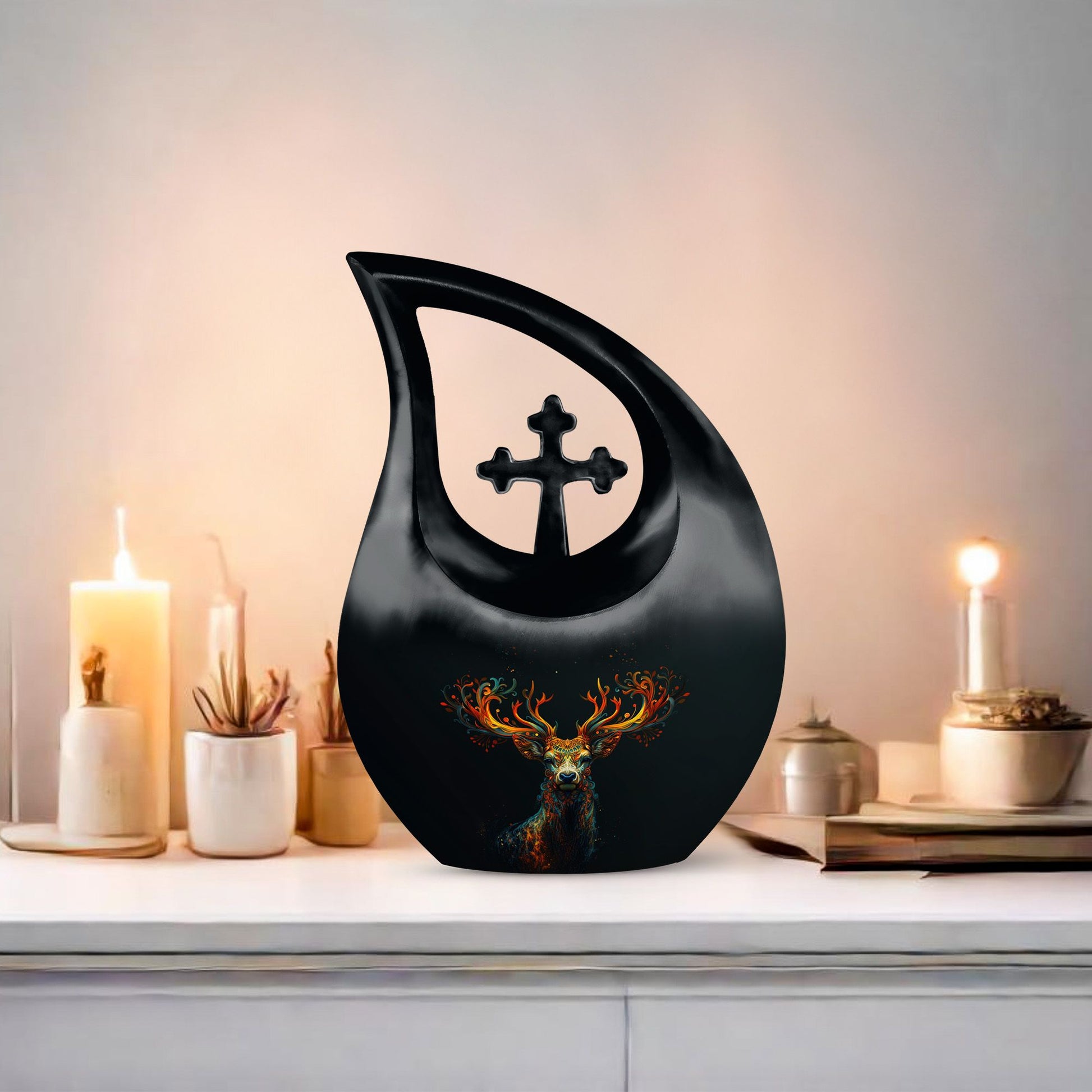 Mystical Flame Stag Urn