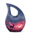 Deer Burial Urn with Beautiful Scenic Design – Unique Urn for Women