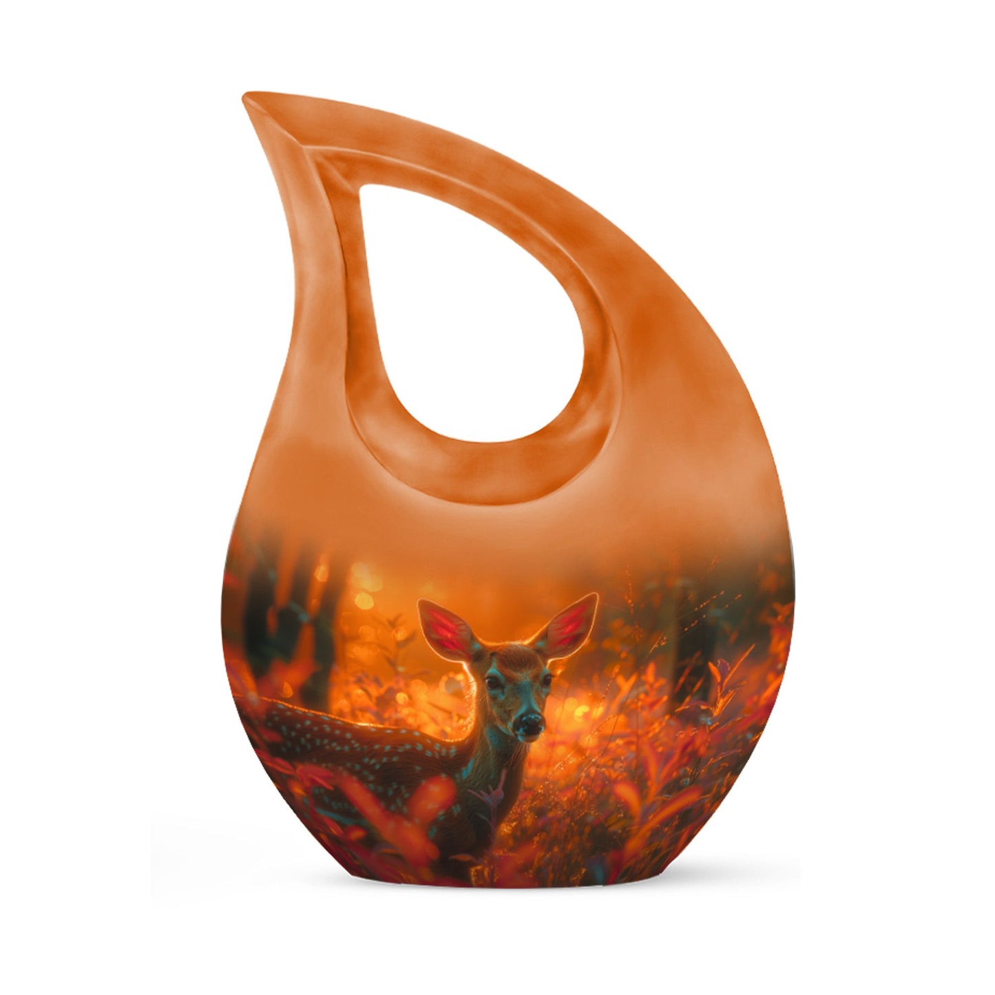 Personalized Deer Cremation Urn for Human Ashes - 10-inch, 200 cu in - Yatskia