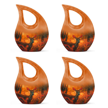 Personalized Deer Cremation Urn for Human Ashes - 10-inch, 200 cu in - Yatskia