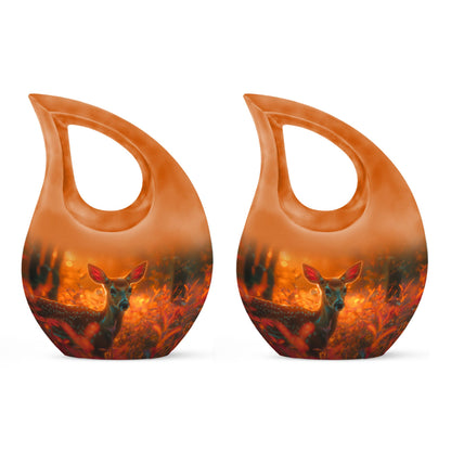 Personalized Deer Cremation Urn for Human Ashes - 10-inch, 200 cu in - Yatskia