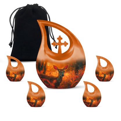 Personalized Deer Cremation Urn for Human Ashes - 10-inch, 200 cu in - Yatskia