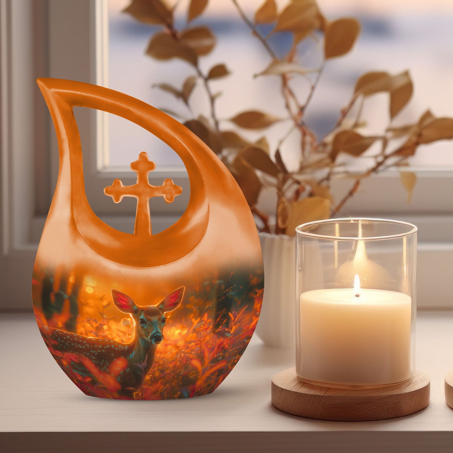 10-inch Golden Hour Fawn Urn 
