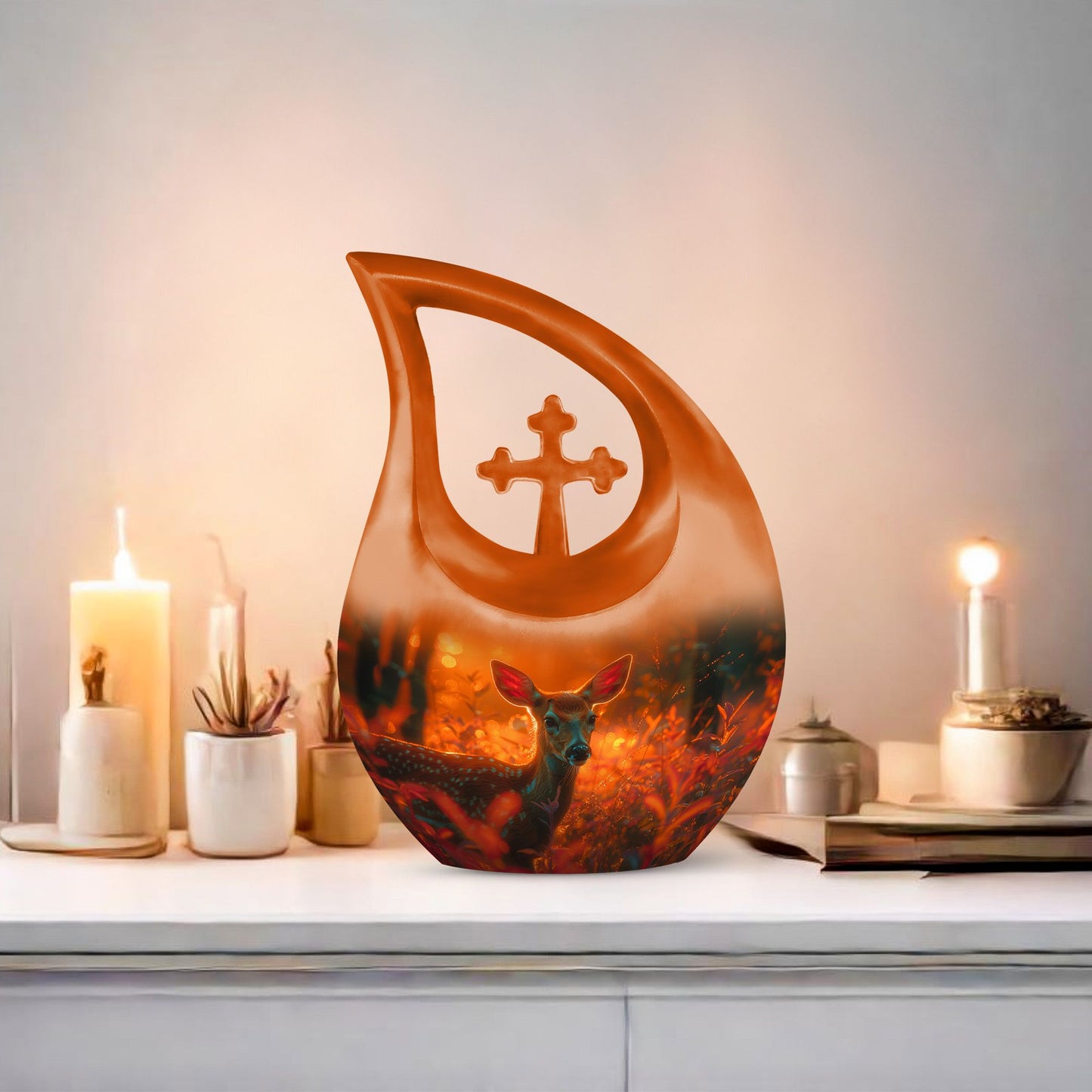 10-inch Golden Hour Fawn Urn 