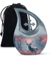 Elegant Pink Deer Cremation Urn – Beautiful Wildlife Memorial Urn for Ashes