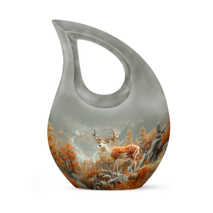 Personalized Deer Cremation Urn for Human Ashes - 10-inch, 200 cu in - Yatskia