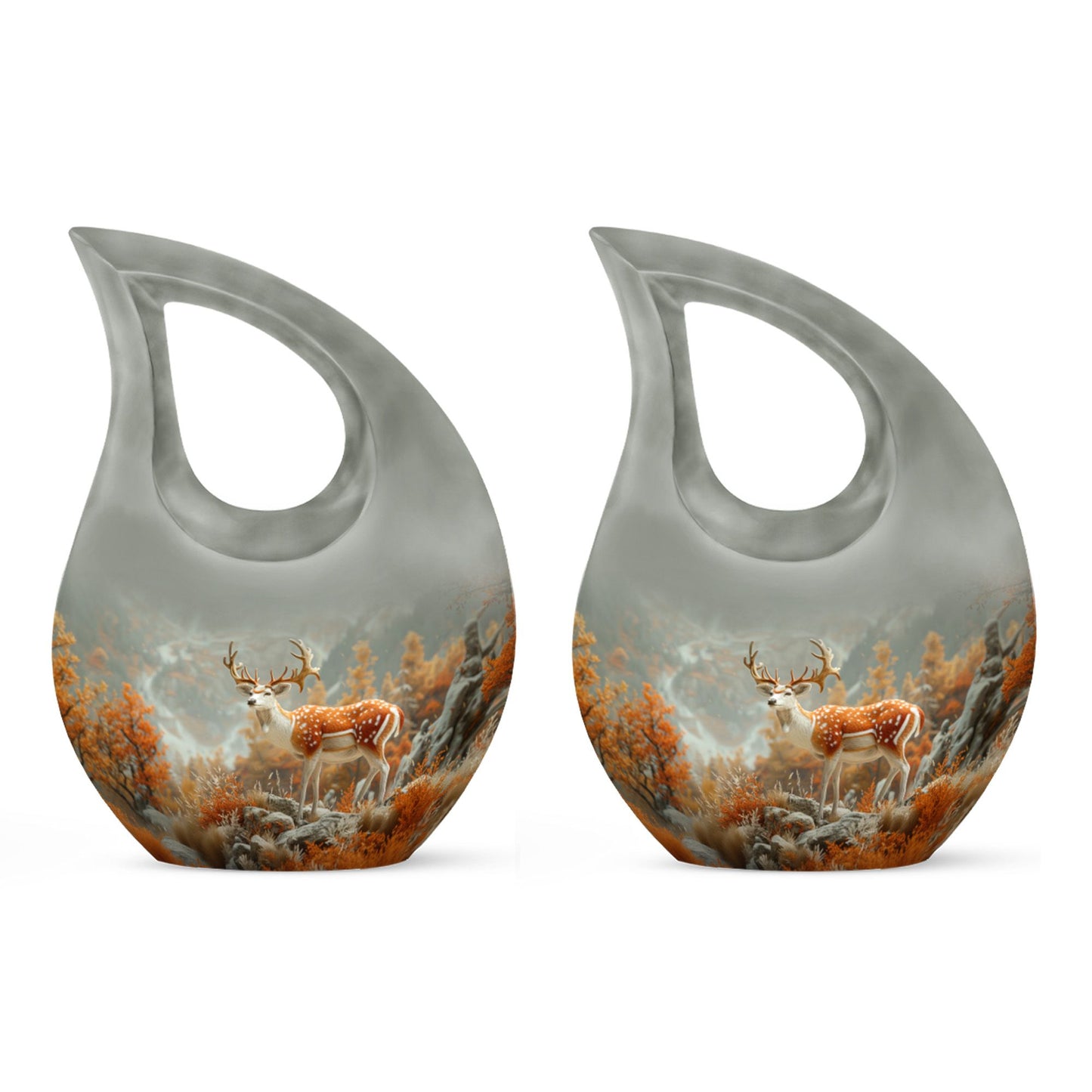 Personalized Deer Cremation Urn for Human Ashes - 10-inch, 200 cu in - Yatskia