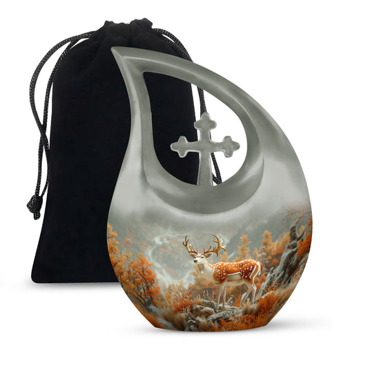 10 Inch Autumn Regal Stag Urn 