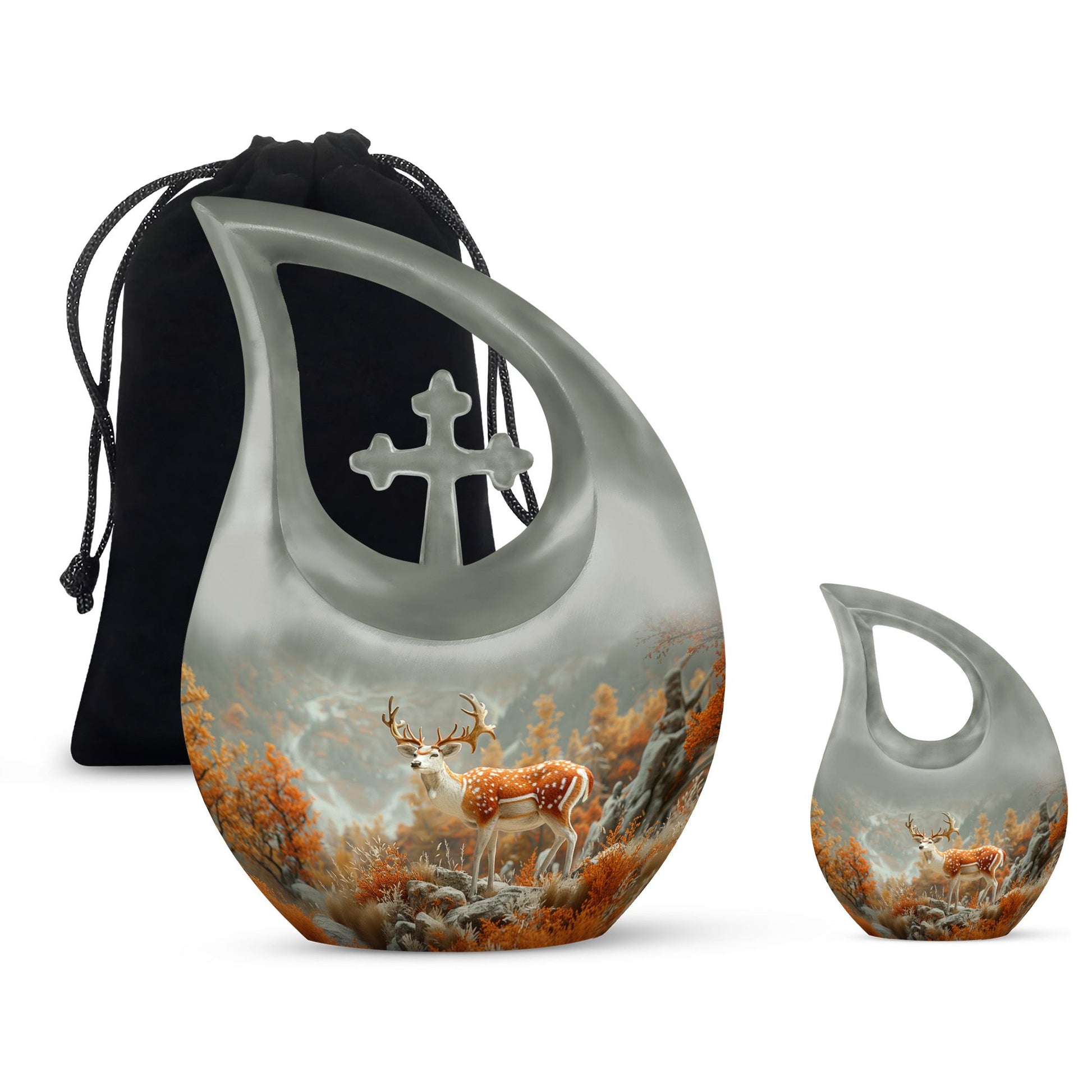 10 Inch Autumn Regal Stag Urn 