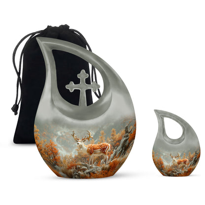 10 Inch Autumn Regal Stag Urn 