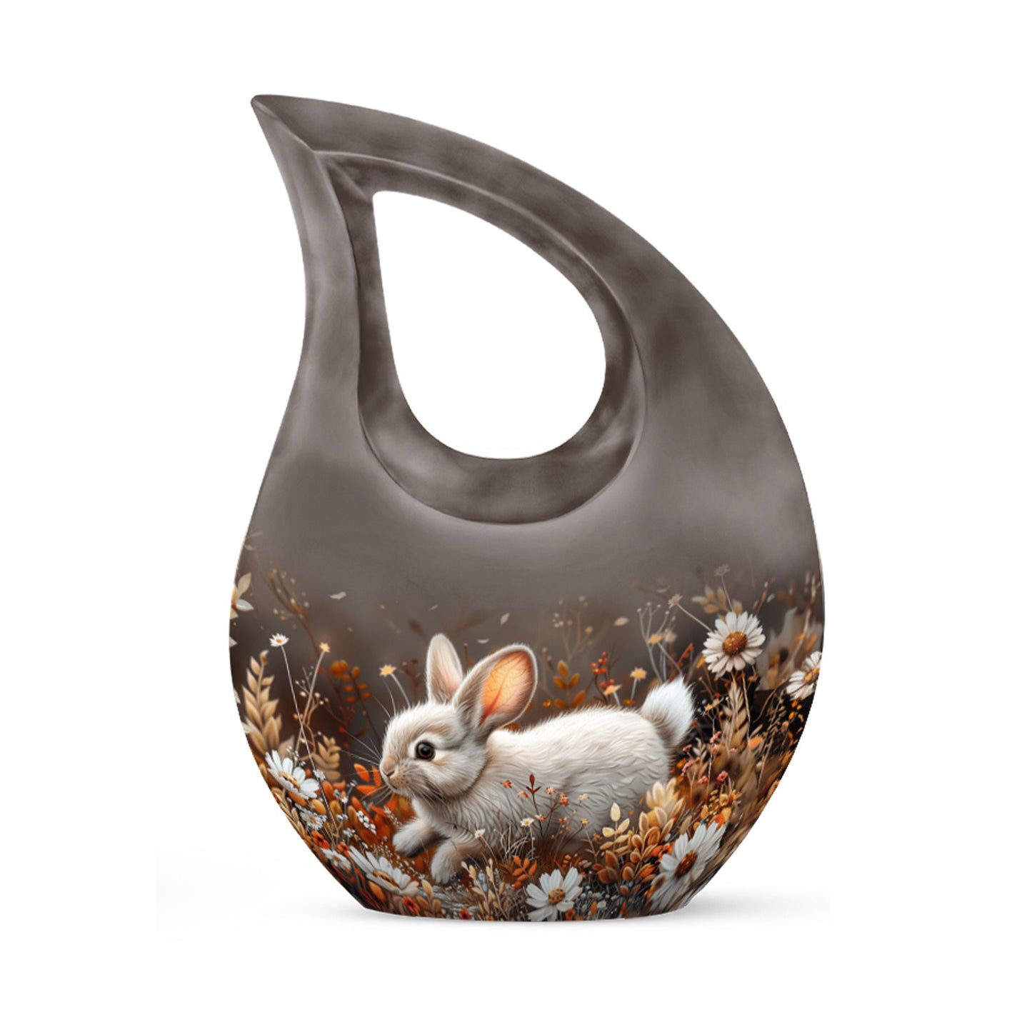 Personalized Rabbit Memorial Urn for Pet Ashes - 10-inch, 200 cu in - Yatskia