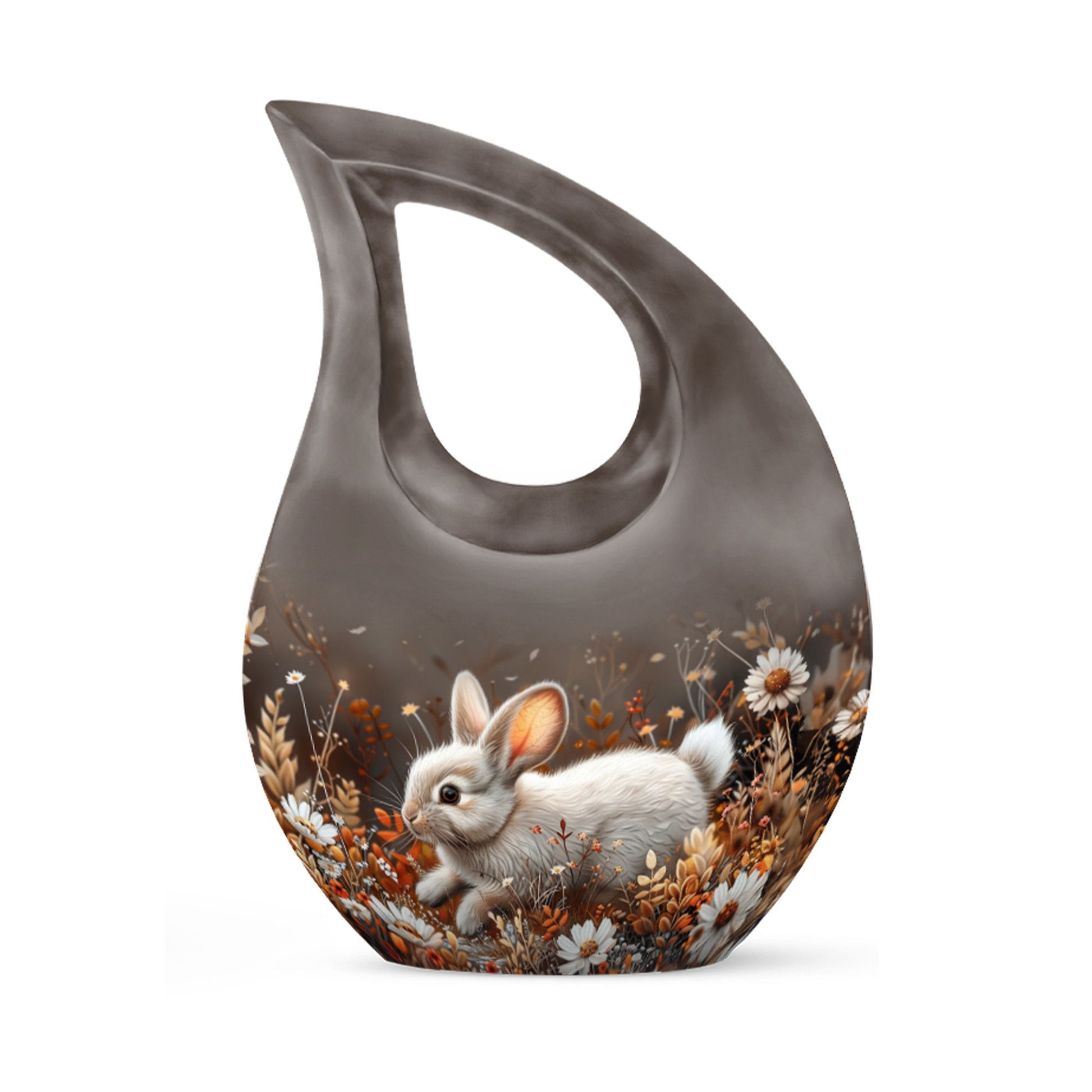 Forest Rabbit Meadow - Rabbit Urn Memorial, Funeral Shape Urn