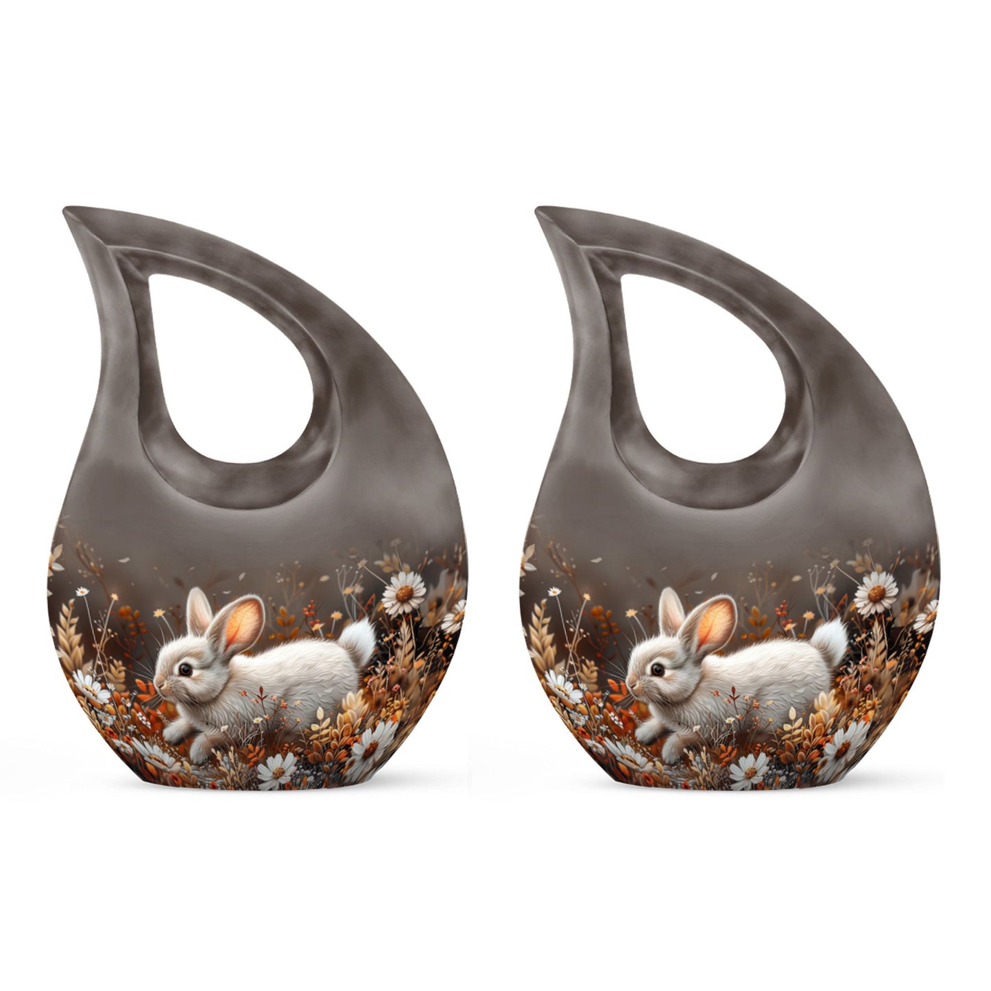 Personalized Rabbit Memorial Urn for Pet Ashes - 10-inch, 200 cu in - Yatskia