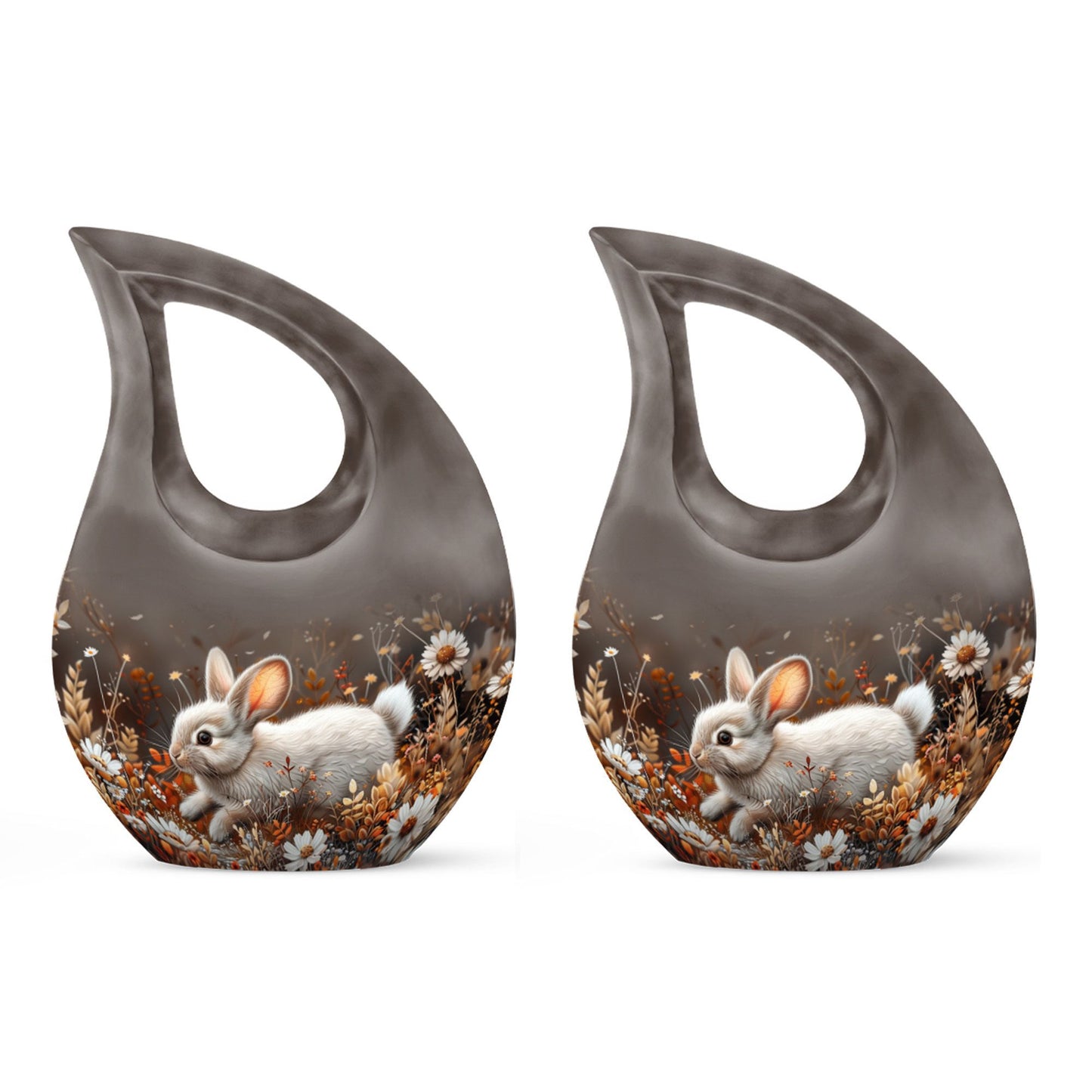 10-inch Forest Rabbit Meadow Urn