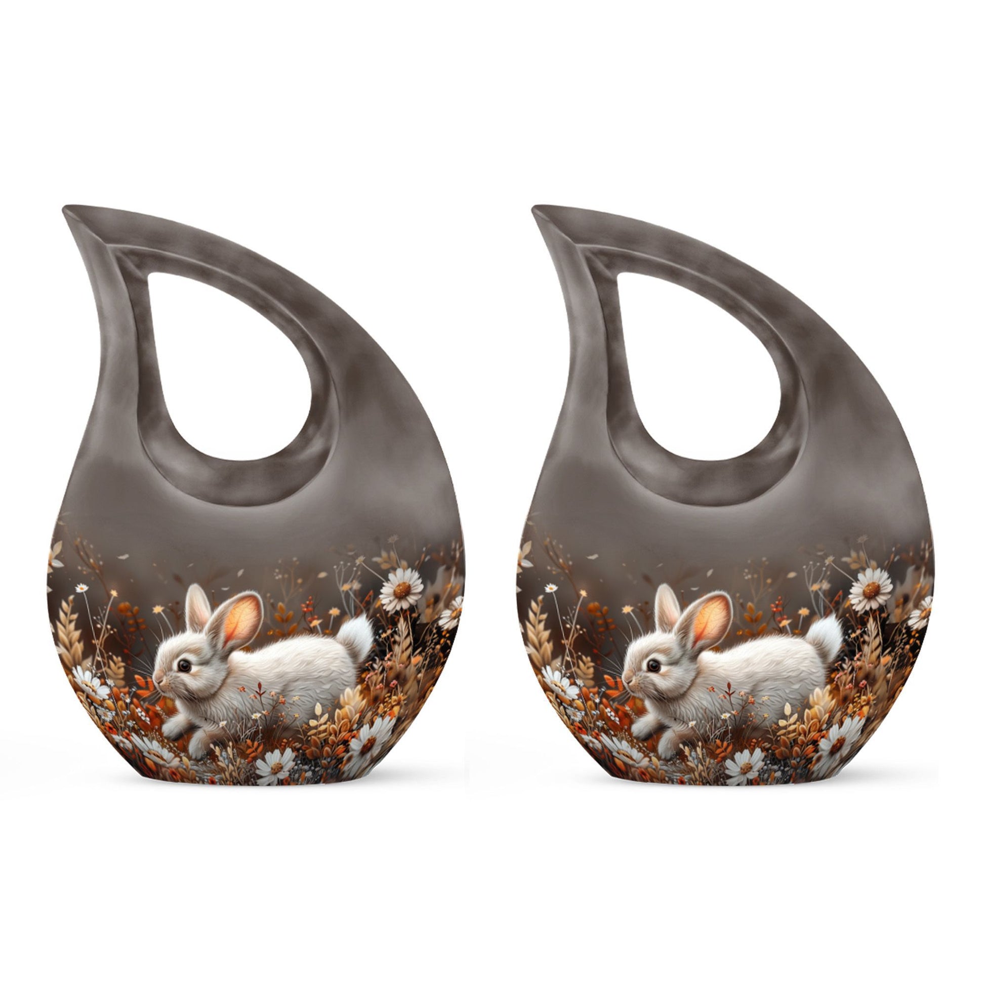10-inch Forest Rabbit Meadow Urn