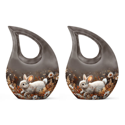 10-inch Forest Rabbit Meadow Urn