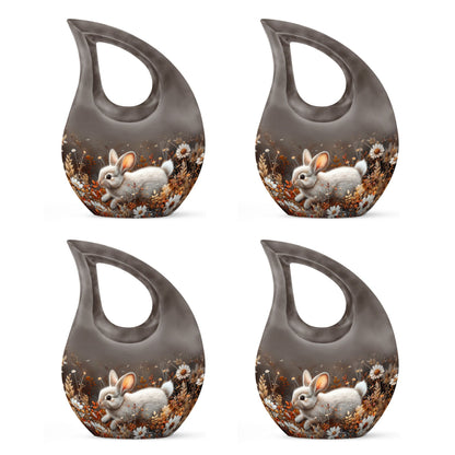 10-inch Forest Rabbit Meadow Urn