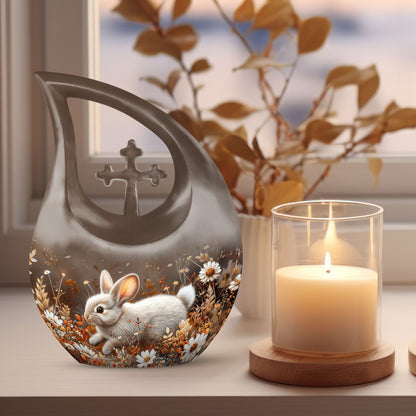 10-inch Forest Rabbit Meadow Urn