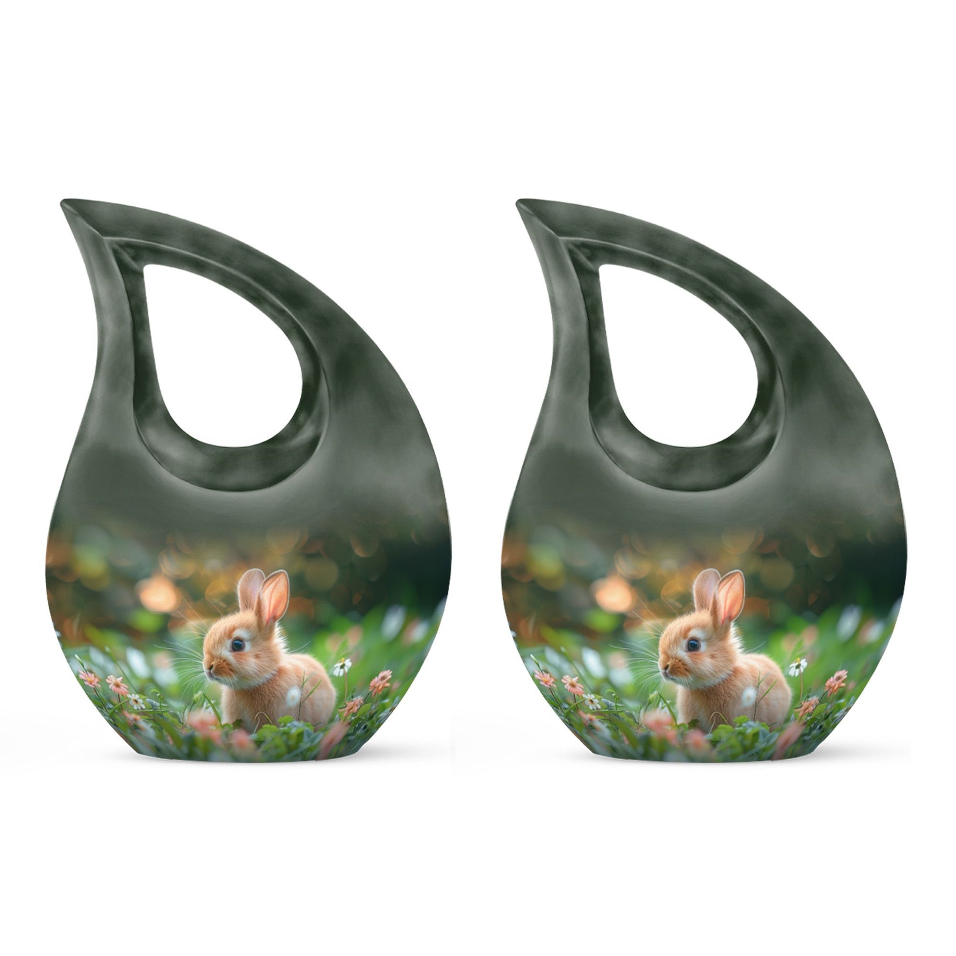 10-inch Twilight Garden Rabbit Urn 