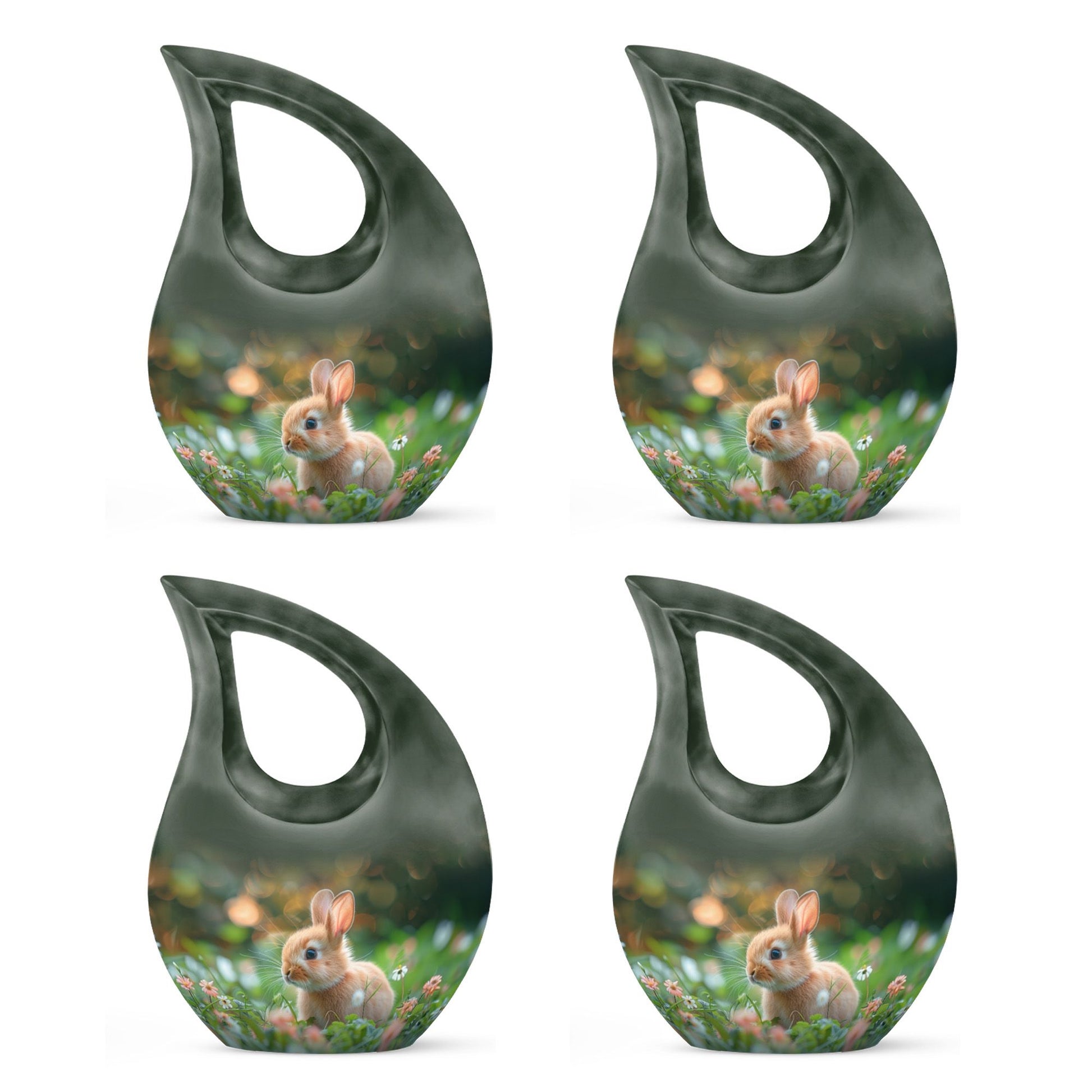10-inch Twilight Garden Rabbit Urn 