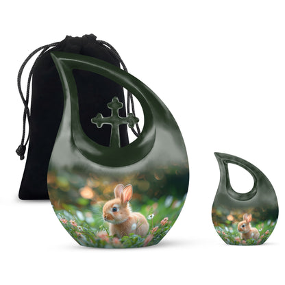 10-inch Twilight Garden Rabbit Urn 