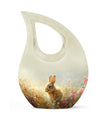 Baby Bunny Rabbit Urn – Beautiful Floral Design Memorial for Pet Remains