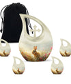 Baby Bunny Rabbit Urn – Beautiful Floral Design Memorial for Pet Remains