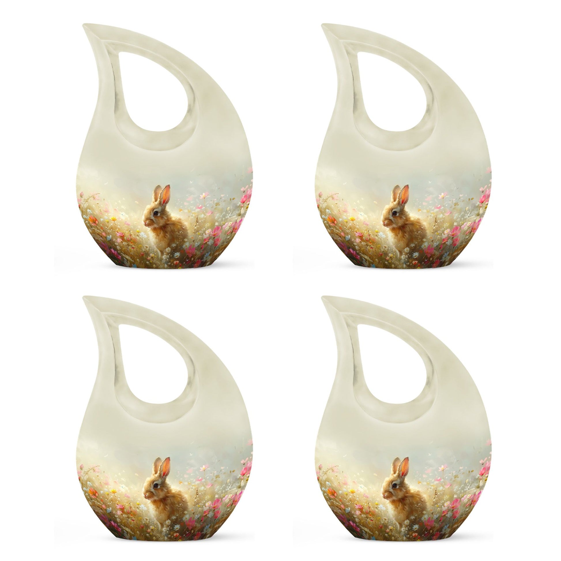 Springtime Bunny Fields Urn, 