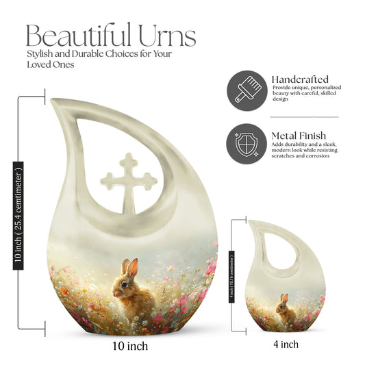 Springtime Bunny Fields Urn, 