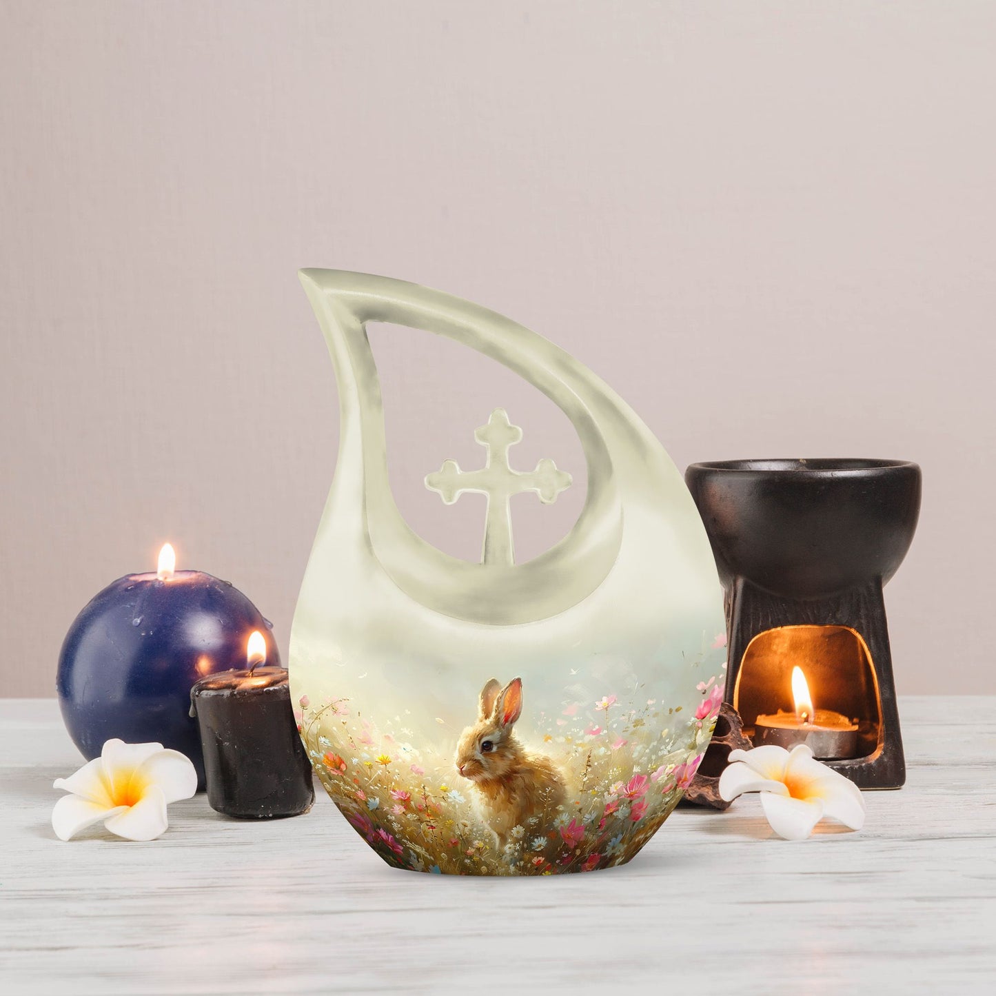 Springtime Bunny Fields Urn, 