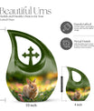 10 Inch Twilight Garden Bunny Urn