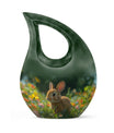 Summer Bunny Burial Urn - Decorative Unique Urns For Burial Ashes