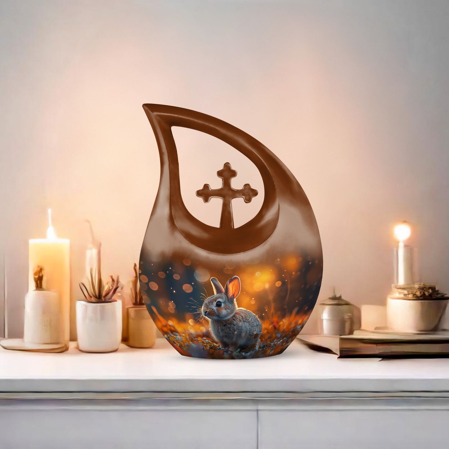 Golden Hour Bunny Urn,