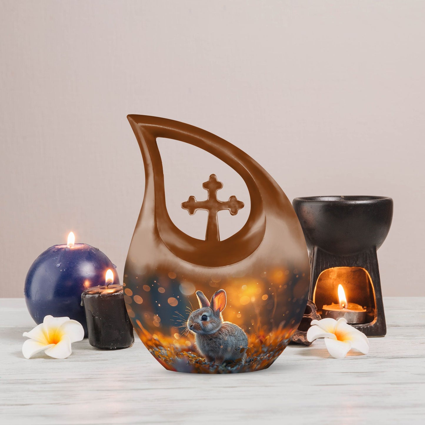 Golden Hour Bunny Urn,