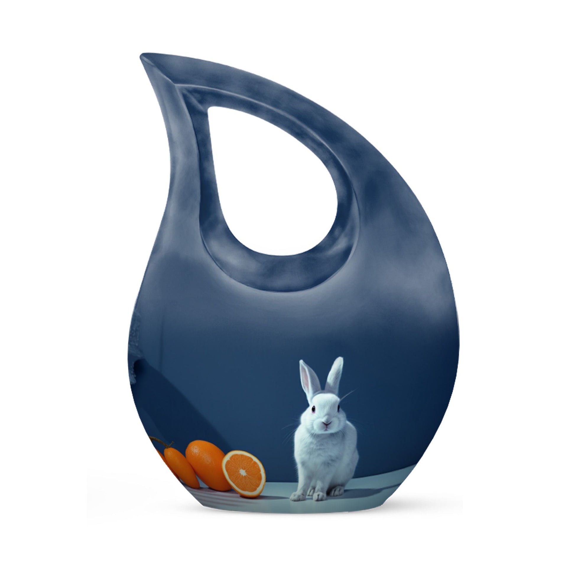 White Baby Bunny Rabbit Urn - A Unique Memorial For Pet Lovers