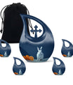 10-inch Citrus White Bunny Cross Drop memorial urn 