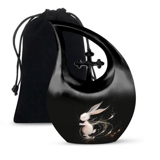 10 Inch Mystical Sparkle Bunny Urn 