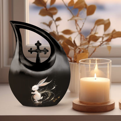 10 Inch Mystical Sparkle Bunny Urn 