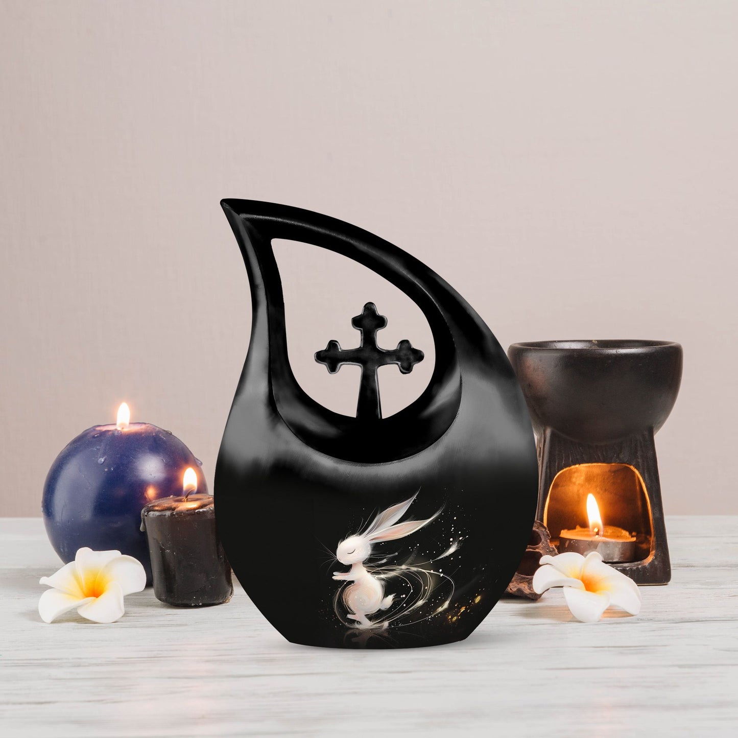 10 Inch Mystical Sparkle Bunny Urn 
