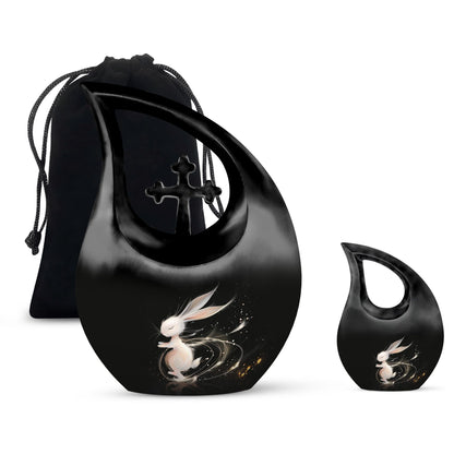 10 Inch Mystical Sparkle Bunny Urn 