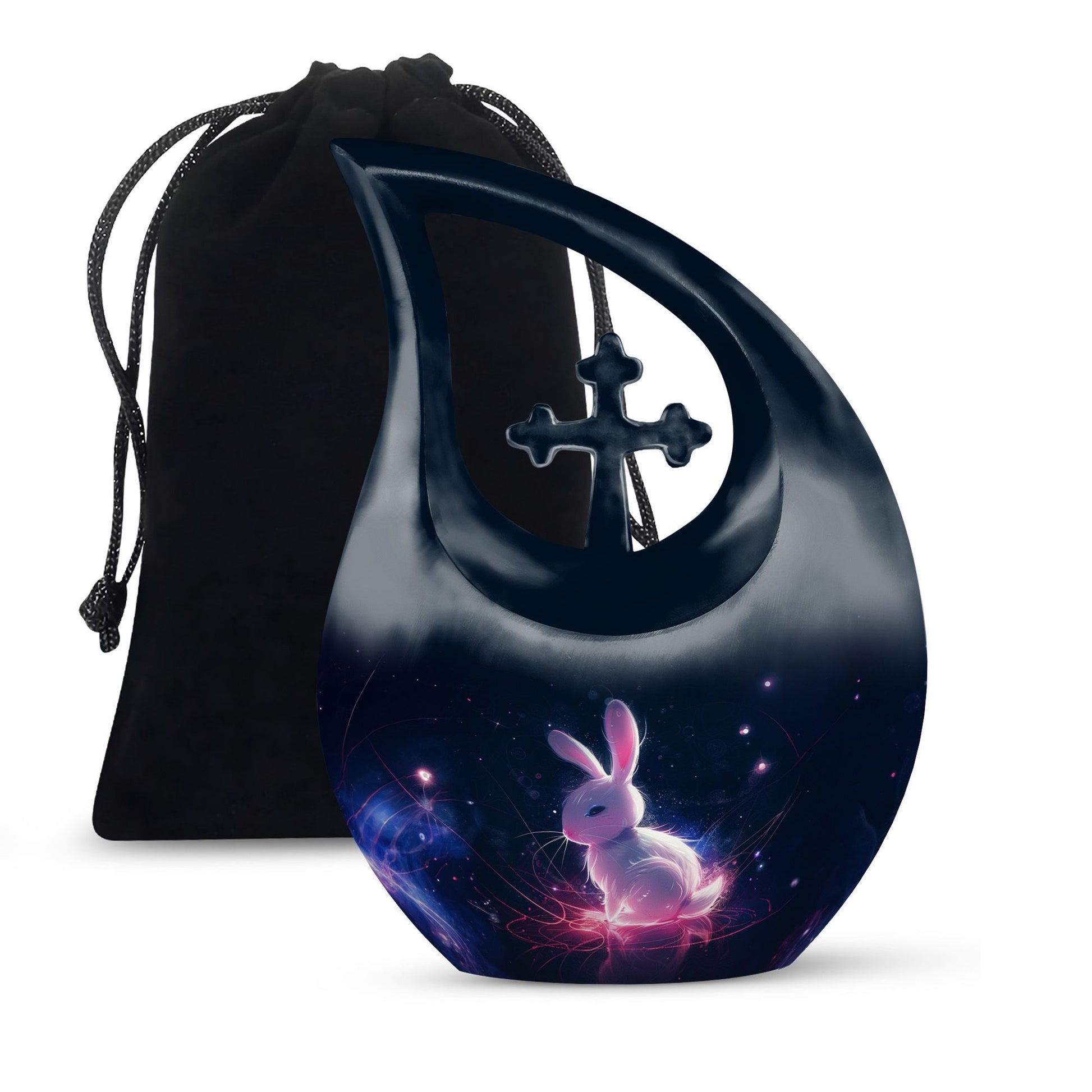 10-inch Cosmic Glow Bunny Urn,