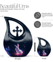 10-inch Cosmic Glow Bunny Urn,