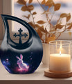 10-inch Cosmic Glow Bunny Urn,