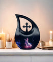 10-inch Cosmic Glow Bunny Urn,